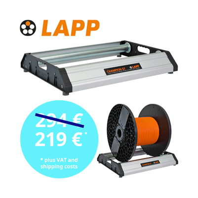 The LAPP Champion of Cable Reel Dispensers – Lightweight, Durable, and Robust.