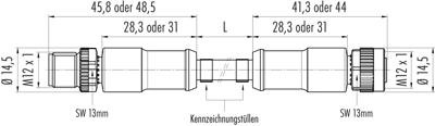 77 3430 3429 50708-0100 binder Sensor-Aktor Kabel Bild 2