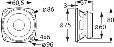 FR 8 4 OHM VISATON Akustische Signalgeber Bild 2