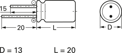 KSG106M450S1G5L20K Teapo Elektrolyt Kondensatoren Bild 2