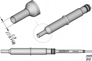 J325010 JBC Soldering tips, desoldering tips and hot air nozzles