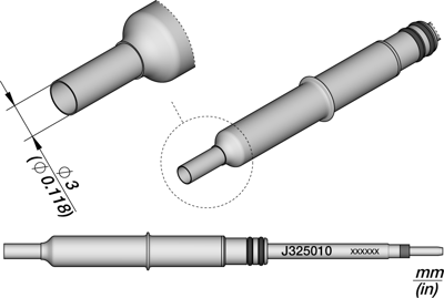 J325010 JBC Soldering tips, desoldering tips and hot air nozzles