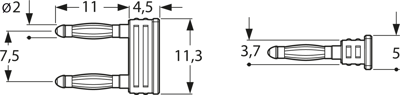 KURZ 7450 / 7.5-2 IG NI / SW SCHÜTZINGER Kurzschlussstecker Bild 2