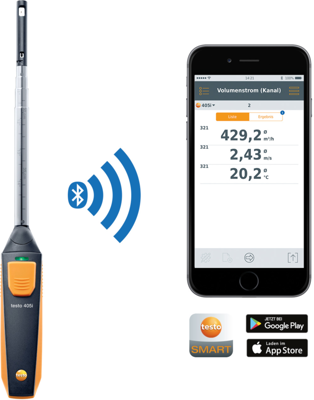 0560 1405 Testo Anemometer, Gas- und Druckmessgeräte Bild 1