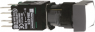 Drucktaster, unbeleuchtet, tastend, 1 Schließer + 1 Öffner, Bund rechteckig, weiß, Frontring schwarz, Einbau-Ø 16 mm, XB6DA15B