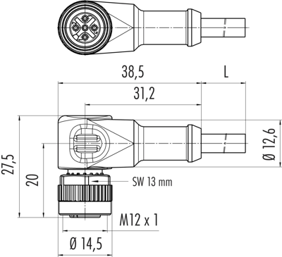 77 3434 0000 80003-0200 binder Sensor-Aktor Kabel Bild 2