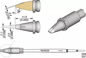 R245028 JBC Soldering tips, desoldering tips and hot air nozzles