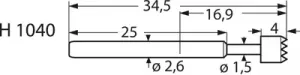 1040-C-1.5N-AU-4.0 PTR Prüfstifte