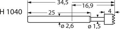 1040-D-1.5N-AU-2.4 PTR Prüfstifte