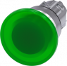 Pilzdrucktaster, beleuchtbar, tastend, Bund rund, grün, Einbau-Ø 22.3 mm, 3SU1051-1BD40-0AA0