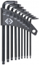 Stiftschlüsselsatz, T8, T9, T10, T15, T20, T25, T27, T30, T40, TORX