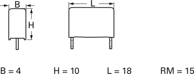 F611BB105J100ALR0P Kemet Folienkondensatoren Bild 2