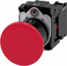 Pilzdrucktaster, 22mm, rund, Kunststoff, rot, 1Ö,3SU11001BA201CA0