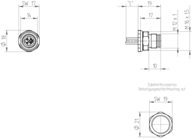 934536001 Lumberg Automation Sensor-Aktor Rundsteckverbinder