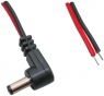 DC-Anschlusskabel, DC-Stecker gewinkelt 2,1x5,5 mm, rot/schwarz, 5 m