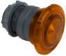 Drucktaster, beleuchtbar, tastend, Bund rund, orange, Frontring schwarz, Einbau-Ø 22 mm, ZB5AW753