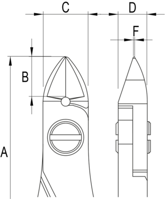 ES5142.CR.BG ideal-tek Seitenschneider, Vornschneider Bild 3