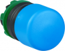 Drucktaster, unbeleuchtet, tastend, Bund rund, blau, Frontring schwarz, Einbau-Ø 22 mm, ZB5AC64