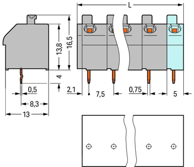 250-603/000-006 WAGO PCB Terminal Blocks Image 2