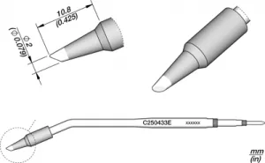 C250433E JBC Lötspitzen, Entlötspitzen und Heißluftdüsen