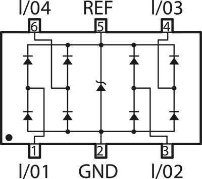 CDSOT23-SRV05-4 Bourns Electronics GmbH TVS Dioden Bild 2