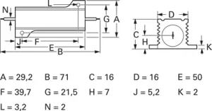 RB50 5% 1R2 ATE ELECTRONICS Wirewound Resistors