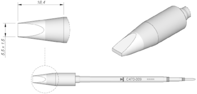 C470009 JBC Lötspitzen, Entlötspitzen und Heißluftdüsen