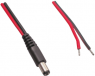 DC-Anschlusskabel, DC-Stecker gerade 2,5x5,5 mm, rot/schwarz, 1 m