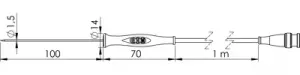 GF1T-E1.5-B-BNC Senseca Temperaturfühler und Temperaturindikatoren