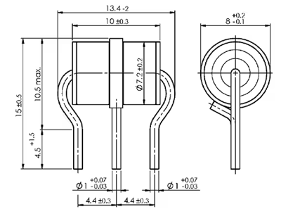 B88069X9590B502 TDK (EPCOS) Gas Discharge Tubes Image 2