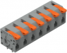 Leiterplattenklemme, 7-polig, RM 7.5 mm, 1,5 mm², 17.5 A, Push-in Käfigklemme, grau, 2601-1307