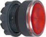 Drucktaster, beleuchtbar, tastend, Bund rund, rot, Frontring schwarz, Einbau-Ø 22 mm, ZB5AW343S
