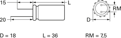 KSE159M6R3S1UBN36K Teapo Elektrolyt Kondensatoren Bild 2