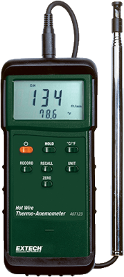 407123-NIST Extech Anemometer, Gas- und Druckmessgeräte