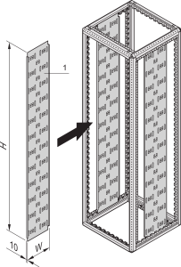 Varistar Kabeltrasse für Colocation-Schrank, 917H110W