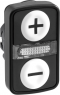 Drucktaster, beleuchtbar, tastend, Bund rechteckig, weiß, Frontring schwarz, Einbau-Ø 22 mm, ZB5AW7A1715
