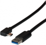 USB 3.2 Anschlussleitung, USB Stecker Typ C auf USB Stecker Typ A, 0.5 m, schwarz