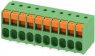Leiterplattenklemme, 10-polig, RM 5.08 mm, 0,2-4,0 mm², 32 A, Federklemmanschluss, grün, 1017511