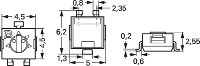 3314G-1-102E Bourns Electronics GmbH Trimmpotentiometer Bild 2