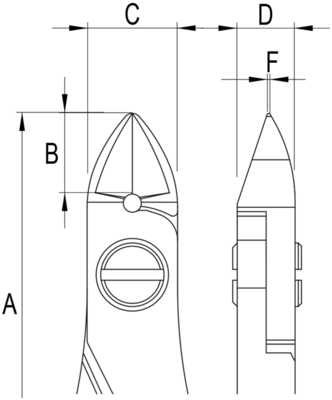 ES141TX.CR.BGO ideal-tek Seitenschneider, Vornschneider Bild 3