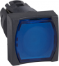 Drucktaster, beleuchtbar, tastend, Bund quadratisch, blau, Frontring schwarz, Einbau-Ø 16 mm, ZB6CW6