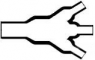 Warmschrumpf-Kabelübergang, 3:1, Y-Form, S1 (55.6/25.4 mm), S2 (26.92/12.4 mm), 201443-000