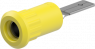 4 mm Buchse, Steckanschluss, Einbau-Ø 8.2 mm, gelb, 64.3013-24