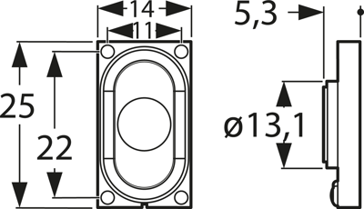 K14.25 8 OHM VISATON Akustische Signalgeber Bild 2