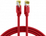 Patchkabel, RJ45-Stecker, gerade auf RJ45-Stecker, gerade, Cat 6A, S/FTP, LSZH, 0.5 m, rot