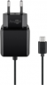 USB-Steckdosenladegerät, Eurostecker auf USB-C Stecker, 3 A, schwarz