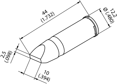 0242CDLF100/SB Ersa Lötspitzen, Entlötspitzen und Heißluftdüsen Bild 2