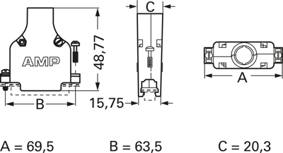 5745174-4 AMP D-Sub Gehäuse