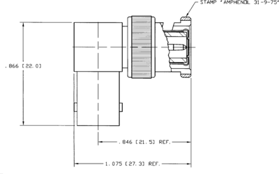 031-9-75 Amphenol RF Koaxial Adapter Bild 3