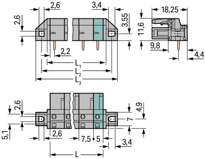 232-835/031-000 WAGO PCB Connection Systems Image 2